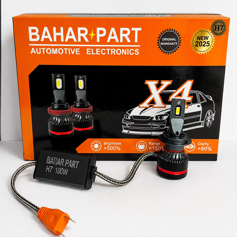 هدلایت مدل X4 پایه H7 پرشیایی دو خار